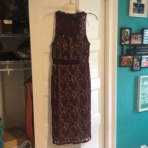 Maroon lace dress